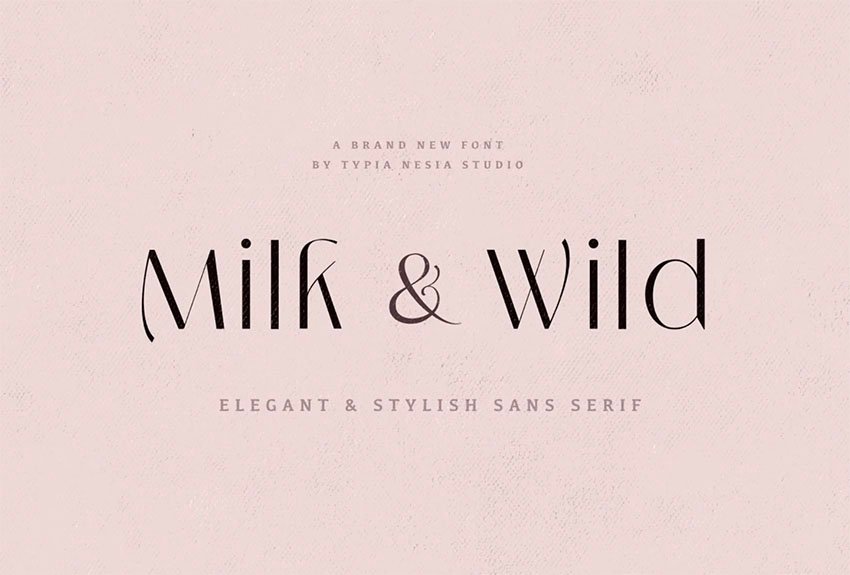 Milk and Wild Font for T Shirt Design